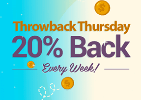 Throwback Thursday - 20% Back EVERY week!